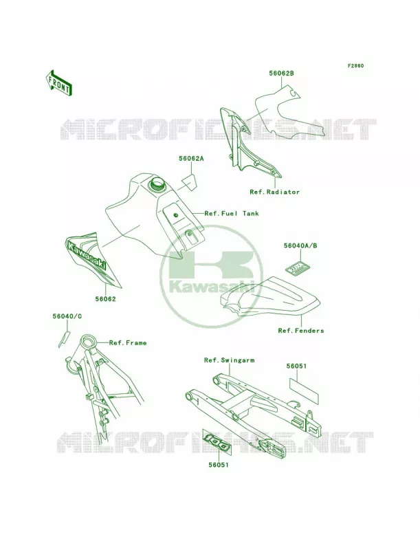 LabelsKX100-C1 Kawasaki MOTOS 100 2000 KX100  KX100-C3