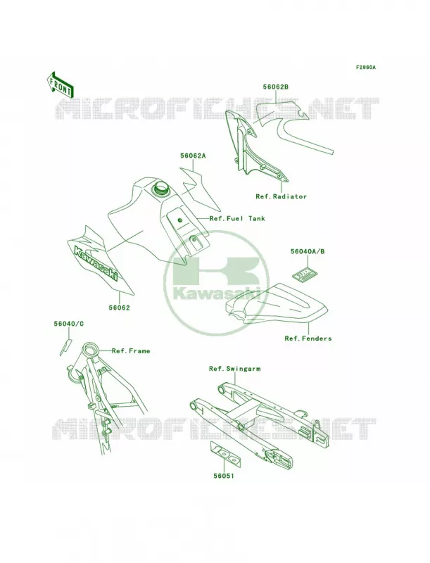 LabelsKX100-C2 Kawasaki MOTOS 100 2000 KX100  KX100-C3