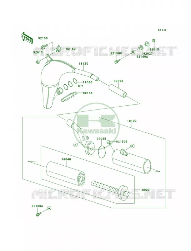 Mufflers Kawasaki MOTOS 100 2000 KX100  KX100-C3