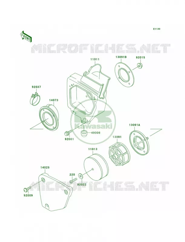 Air Cleaner Kawasaki MOTOS 60 2000 KX60  KX60-B16