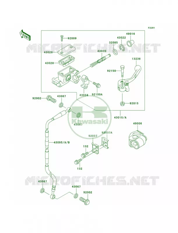Front Master Cylinder Kawasaki MOTOS 65 2000 KX65  KX65-A1