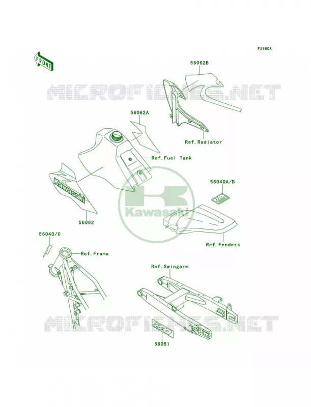 LabelsKX80-W2 Kawasaki MOTOS 80 2000 KX80  KX80-W3