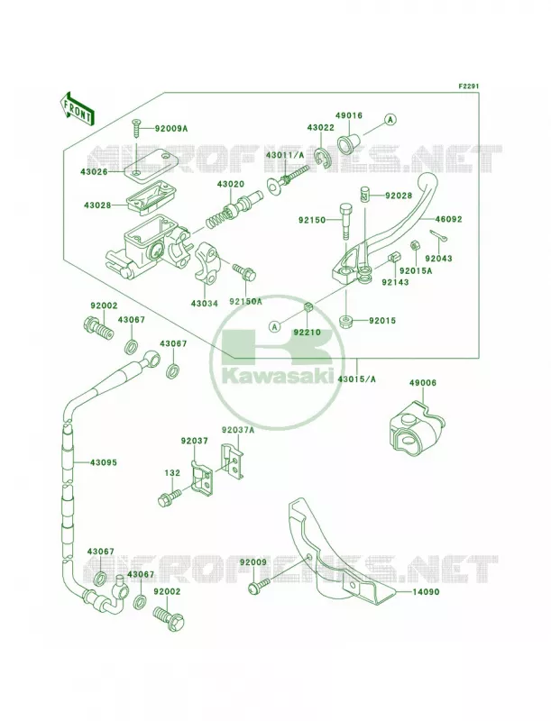 Front Master Cylinder Kawasaki MOTOS 100 1999 KX100  KX100-C2