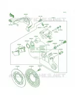 Rear Brake voor Kawasaki KX250 1999