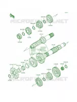 Transmission voor Kawasaki KX250 1999