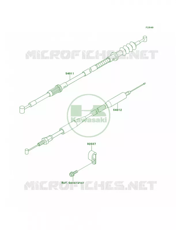 Cables Kawasaki MOTOS 80 1999 KX80  KX80-W2