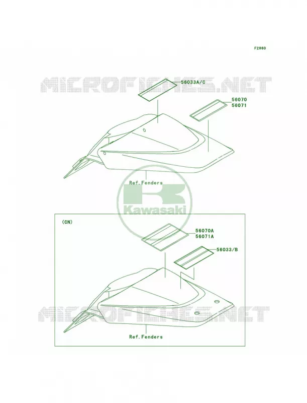 Labels Kawasaki MOTOS 110 2009 KLX110 Monster Energy  KLX110A9FA