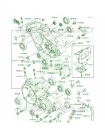 Crankcase voor Kawasaki KX125 1998