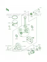 CrankshaftPistons voor Kawasaki KX125 1998