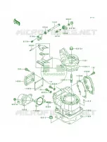 Cylinder HeadCylinder voor Kawasaki KX125 1998