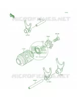 Gear Change DrumShift Forks voor Kawasaki KX125 1998