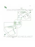 Side Covers voor Kawasaki KX125 1998