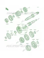 Transmission voor Kawasaki KX125 1998