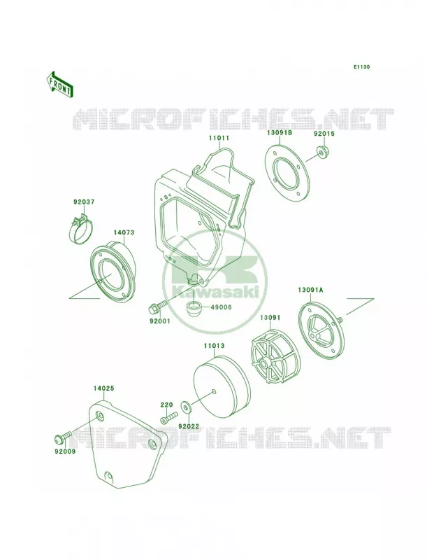 Air Cleaner Kawasaki MOTOS 60 1998 KX60  KX60-B14
