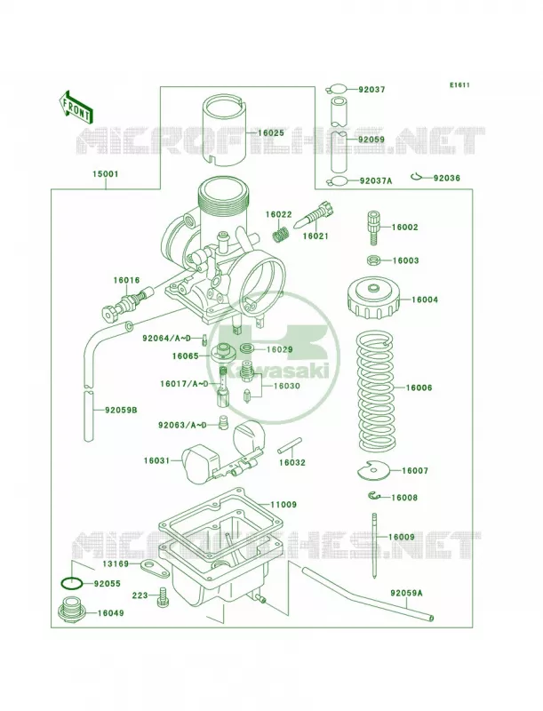 Carburetor Kawasaki MOTOS 60 1998 KX60  KX60-B14