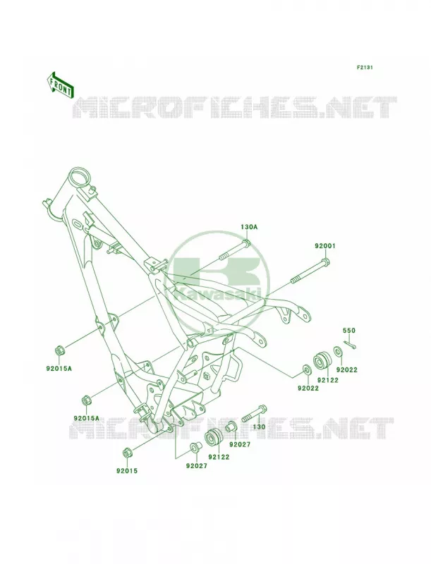 Frame Fittings Kawasaki MOTOS 60 1998 KX60  KX60-B14