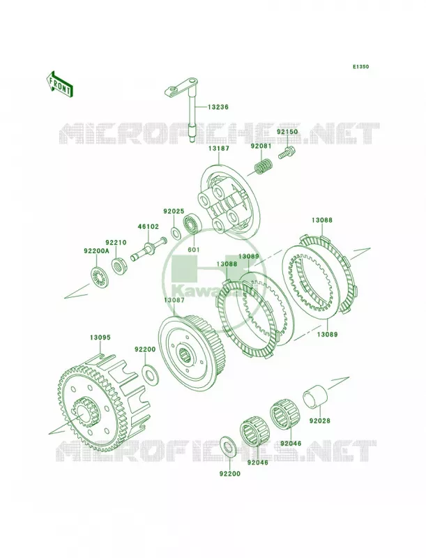 Clutch Kawasaki MOTOS 80 1998 KX80  KX80-W1