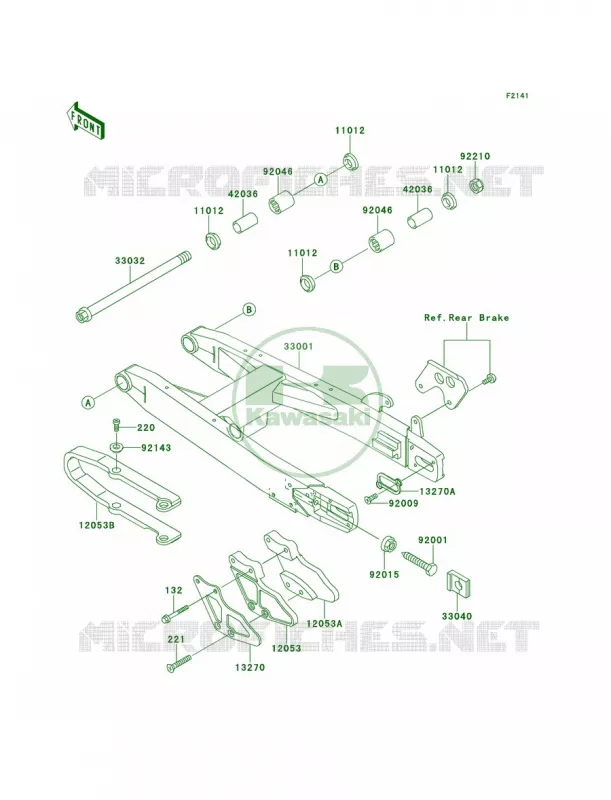 Swingarm Kawasaki MOTOS 80 1998 KX80  KX80-W1