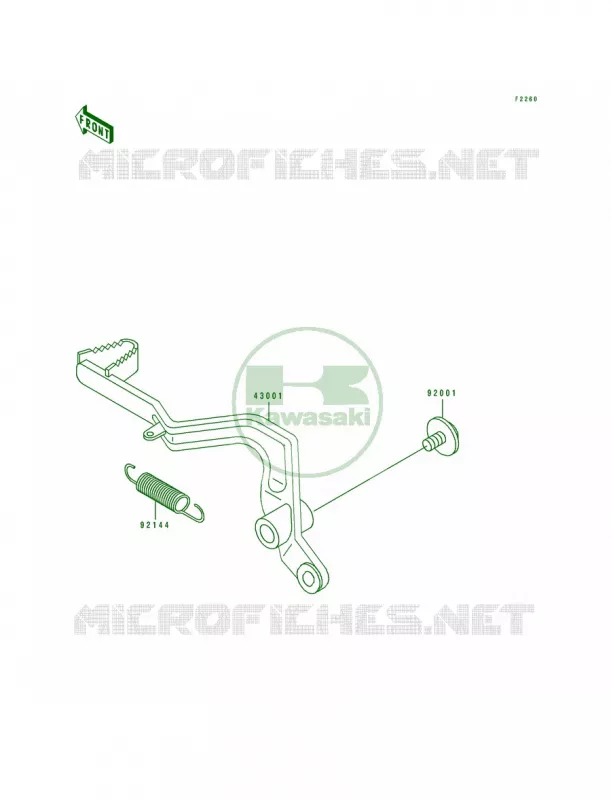 Brake Pedal Kawasaki MOTOS 100 1997 KX100  KX100-B7