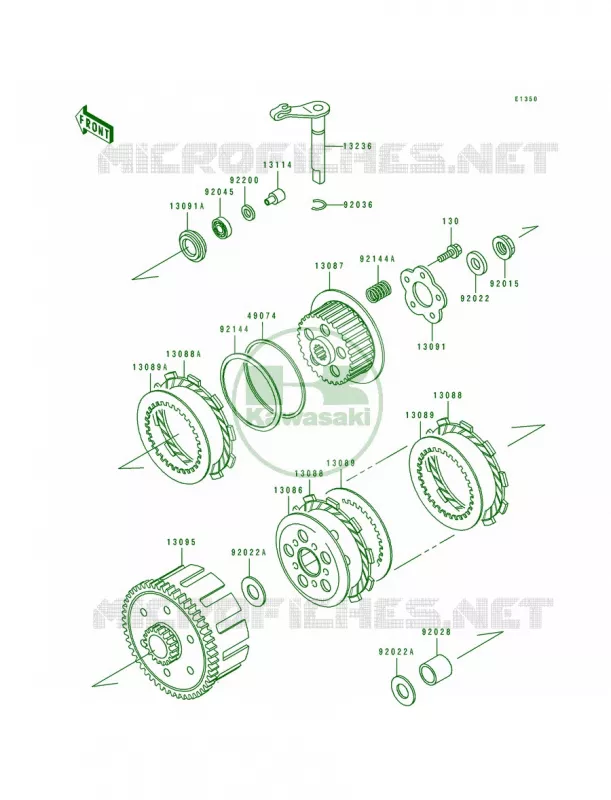 Clutch Kawasaki MOTOS 100 1997 KX100  KX100-B7