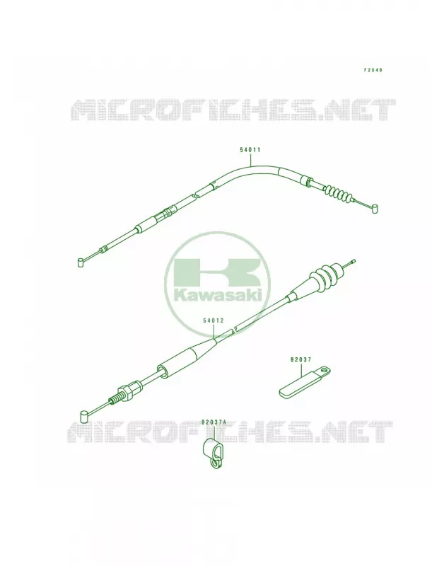 Cables Kawasaki MOTOS 250 1997 KX250  KX250-K4