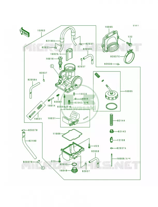 Carburetor Kawasaki MOTOS 250 1997 KX250  KX250-K4