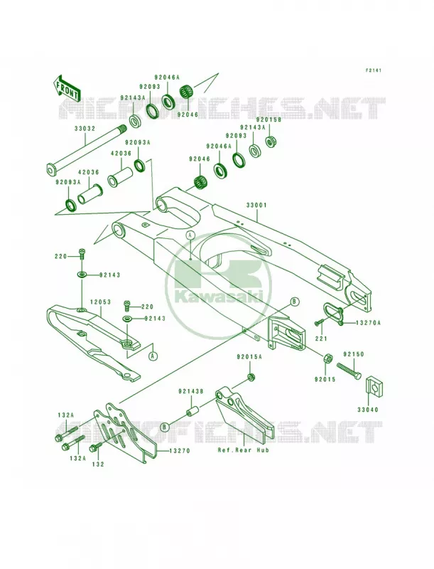 Swingarm Kawasaki MOTOS 250 1997 KX250  KX250-K4