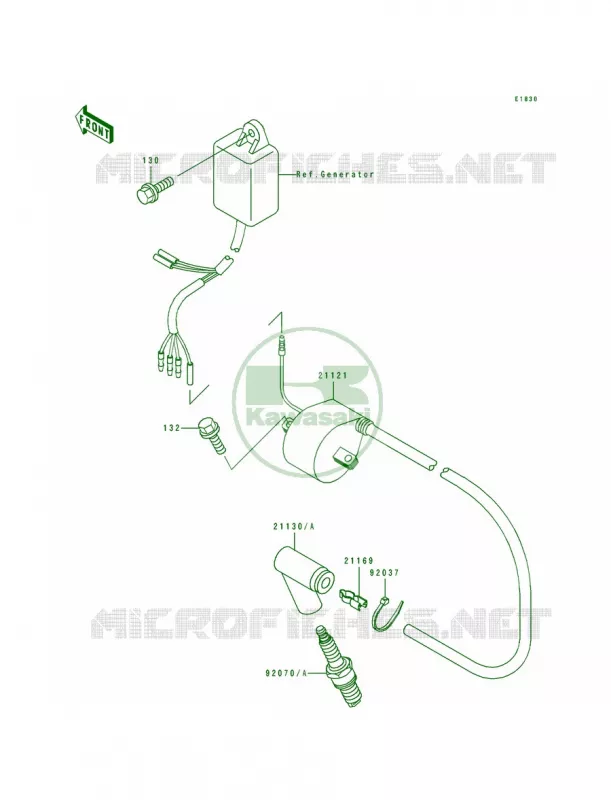 Ignition System Kawasaki MOTOS 500 1997 KX500  KX500-E9