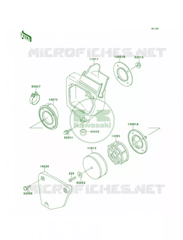 Air Cleaner Kawasaki MOTOS 60 1997 KX60  KX60-B13