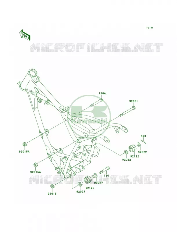 Frame Fittings Kawasaki MOTOS 60 1997 KX60  KX60-B13
