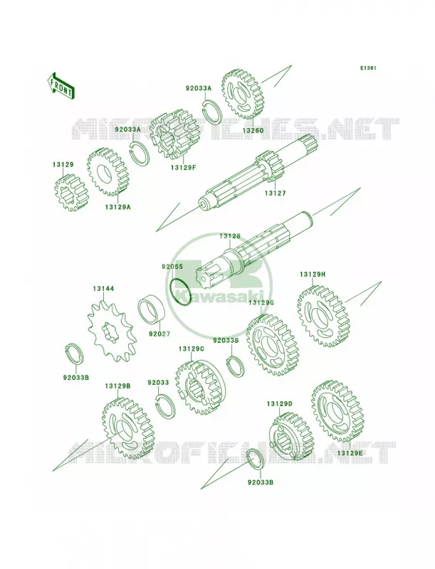 Transmission Kawasaki MOTOS 60 1997 KX60  KX60-B13