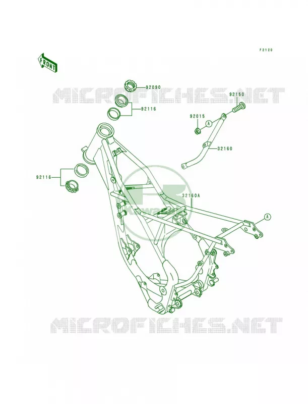 Frame Kawasaki MOTOS 80 1997 KX80  KX80-R7