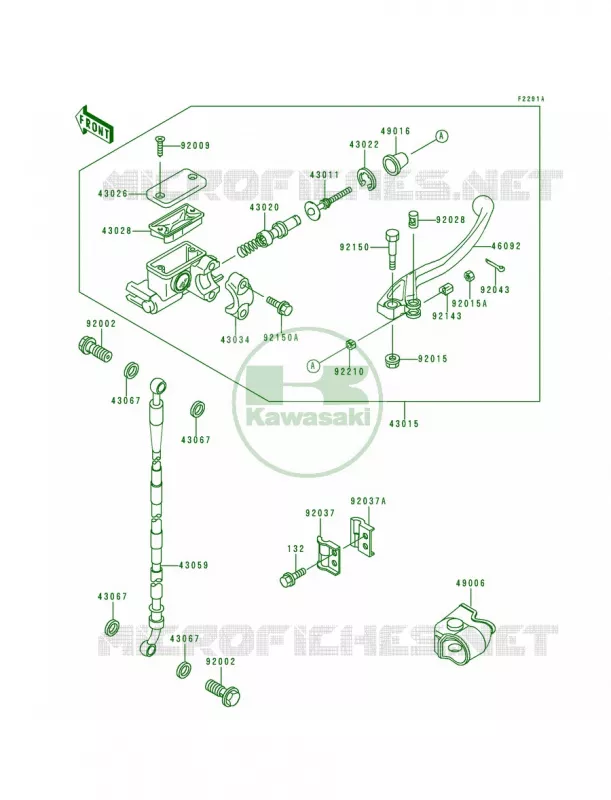 Front Master CylinderKX80-R7 Kawasaki MOTOS 80 1997 KX80  KX80-R7