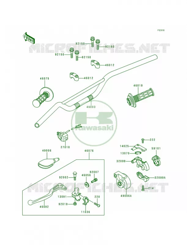 Handlebar Kawasaki MOTOS 80 1997 KX80  KX80-R7