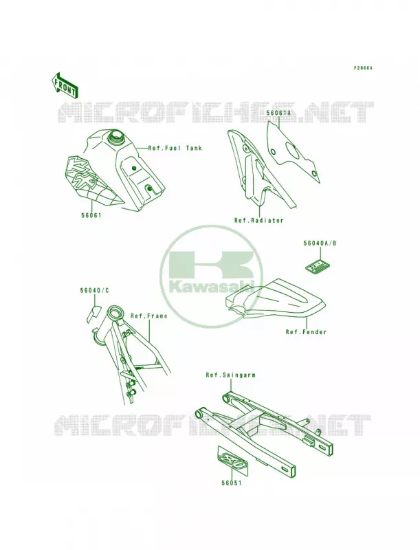LabelsKX80-R7 Kawasaki MOTOS 80 1997 KX80  KX80-R7