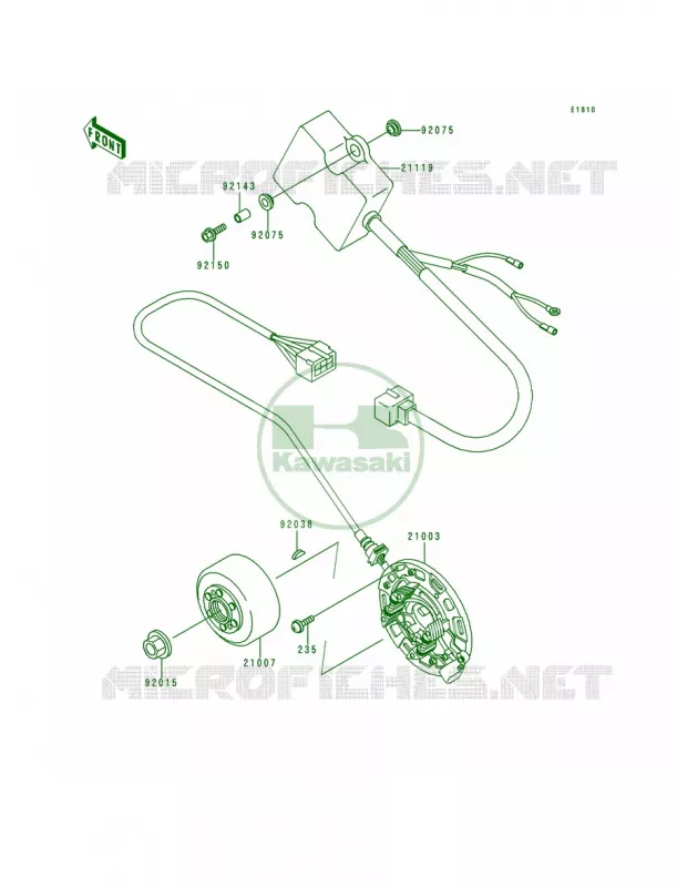Generator Kawasaki MOTOS 250 1996 KX250  KX250-K3
