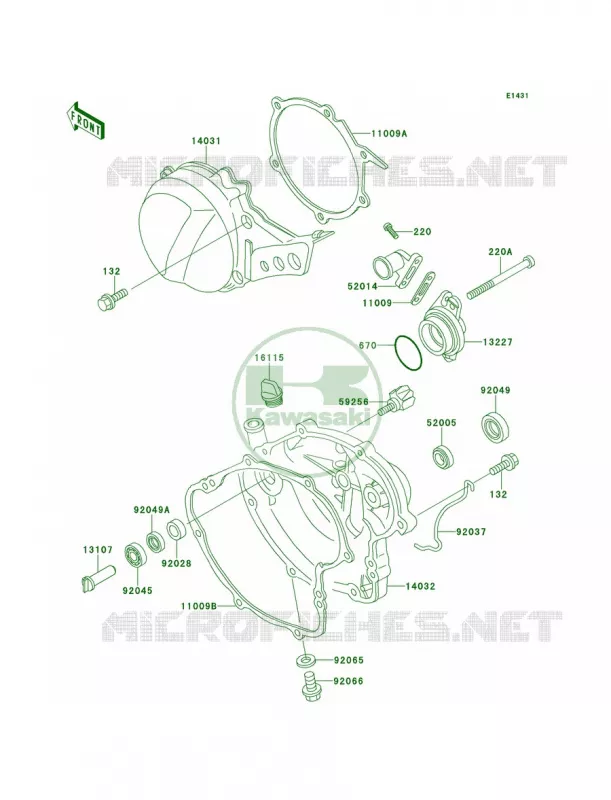 Engine Covers Kawasaki MOTOS 60 1996 KX60  KX60-B12