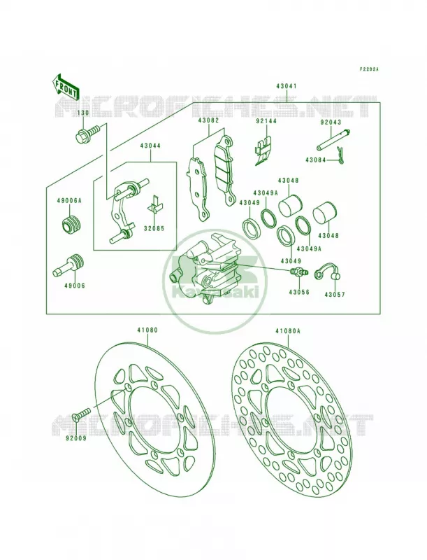 Front BrakeKX80-R7 Kawasaki MOTOS 80 1996 KX80  KX80-R6
