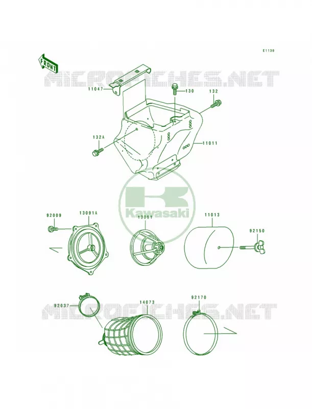 Air Cleaner Kawasaki MOTOS 100 1995 KX100  KX100-B5
