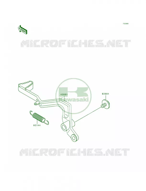 Brake Pedal Kawasaki MOTOS 100 1995 KX100  KX100-B5