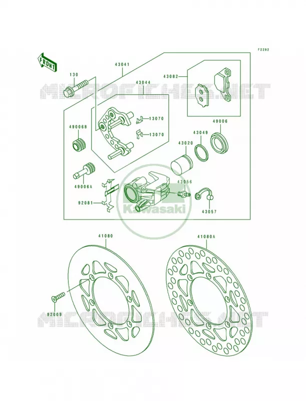 Front BrakeKX100-B5B6 Kawasaki MOTOS 100 1995 KX100  KX100-B5