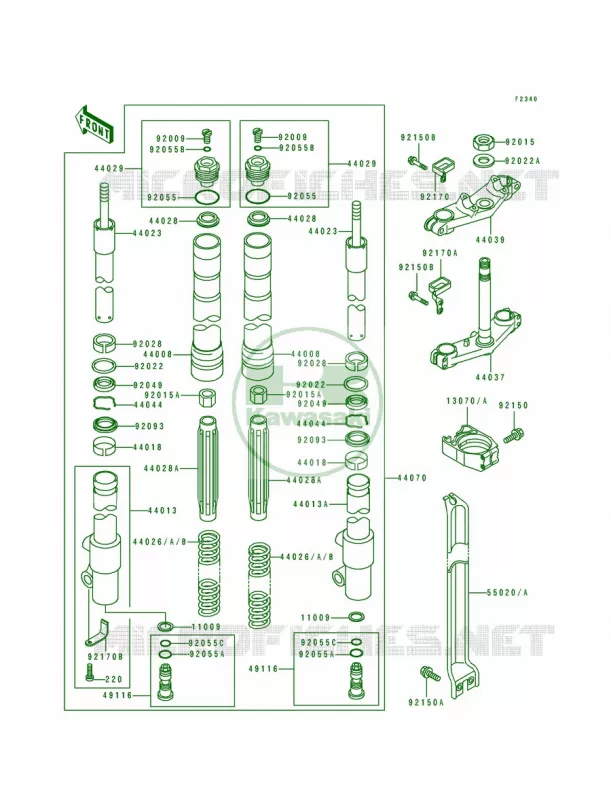 Front ForkKX100-B5B6 Kawasaki MOTOS 100 1995 KX100  KX100-B5
