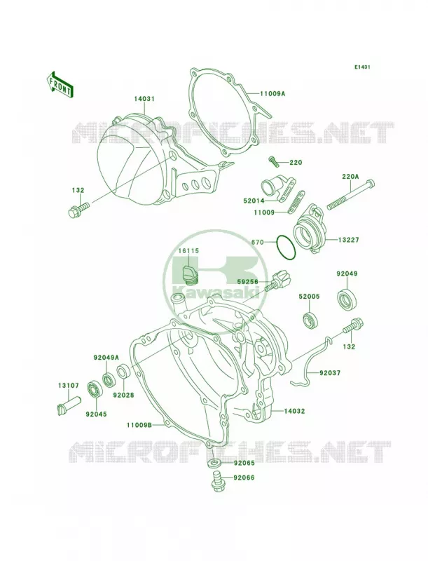 Engine Covers Kawasaki MOTOS 60 1995 KX60  KX60-B11
