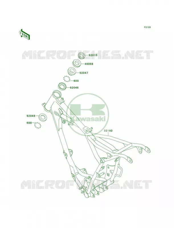 Frame Kawasaki MOTOS 60 1995 KX60  KX60-B11