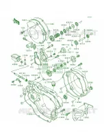 Engine Covers voor Kawasaki KX125 1994