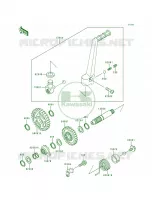 Kickstarter Mechanism voor Kawasaki KX125 1994