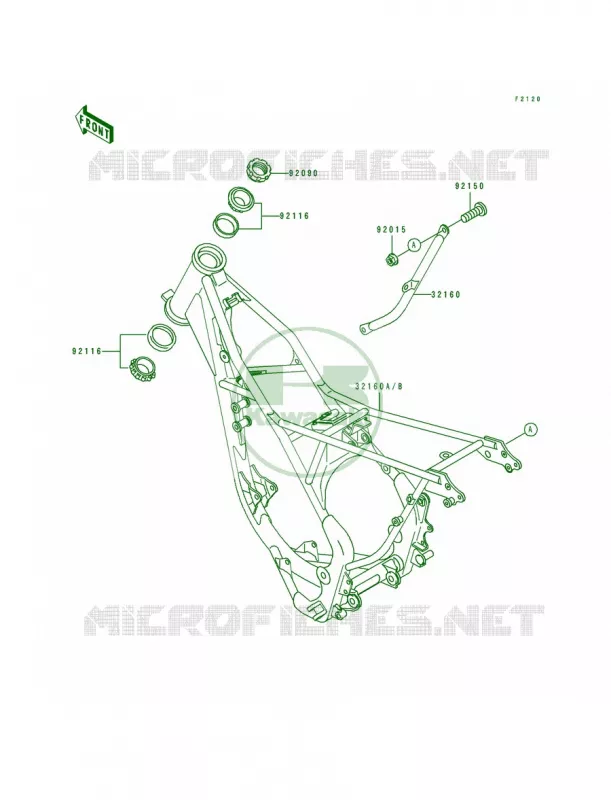 Frame Kawasaki MOTOS 80 1994 KX80  KX80-R4