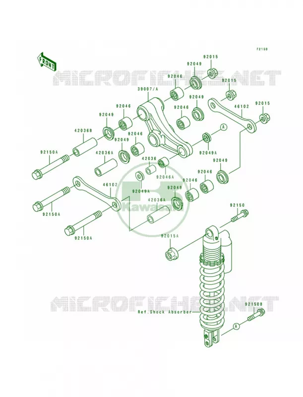 Rear Suspension Kawasaki MOTOS 80 1994 KX80  KX80-R4