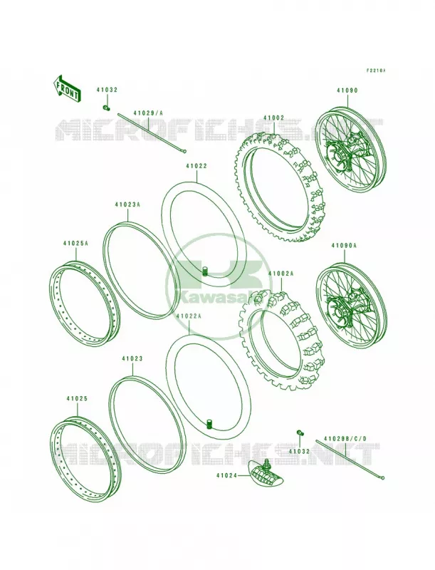 WheelsTiresKX80-T4 Kawasaki MOTOS 80 1994 KX80  KX80-R4