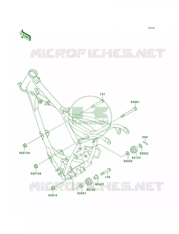 Frame Fitting Kawasaki MOTOS 60 1993 KX60  KX60-B9